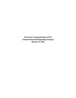 3-31-15 Clearwire Communications Financial Statements