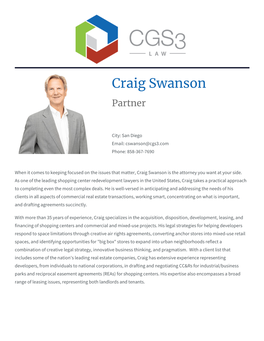 Craig Swanson Partner