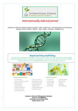 Internationally Indexed Journal