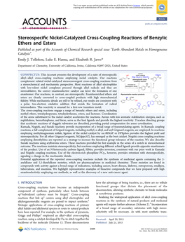 Stereospecific Nickel-Catalyzed Cross-Coupling Reactions of Benzylic