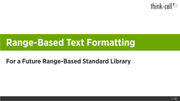 Text Formatting for a Future Range-Based Standard Library