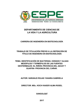 Departamento De Ciencias De La Vida Y La Agricultura