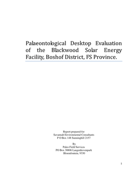 Annexure 12. Paleontological Impact Assessment (Desktop).Pdf