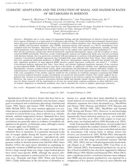 Climatic Adaptation and the Evolution of Basal and Maximum Rates of Metabolism in Rodents