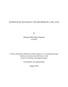 Entheogenic Religion in the Red Book by Carl Jung