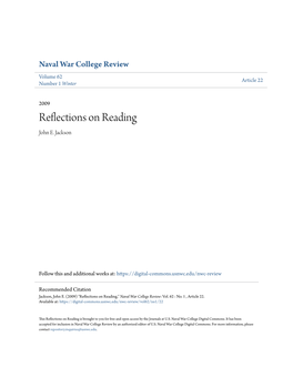 Reflections on Reading John E