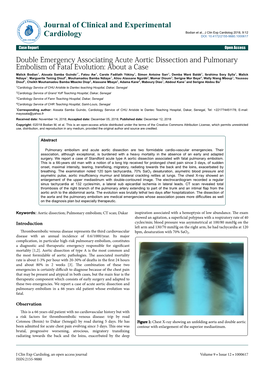 Double Emergency Associating Acute Aortic Dissection and Pulmonary