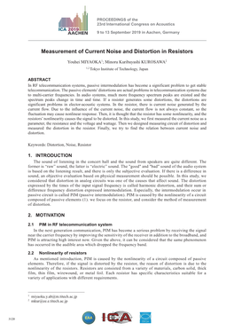 Measurements of Current Noise and Distortion in Resistors