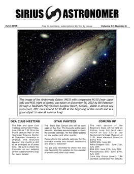 Oca Club Meeting Star Parties