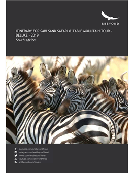 Itinerary for Sabi Sand Safari & Table Mountain