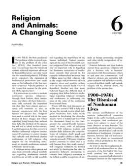 Religion and Animals: a Changing Scene 6CHAPTER