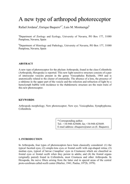 A New Type of Arthropod Photoreceptor