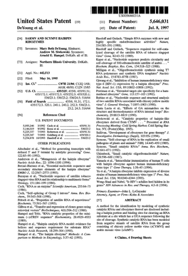 United States Patent 19 11 Patent Number: 5,646,031 Deyoung Et Al