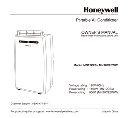 OWNER's MANUAL Portable Air Conditioner