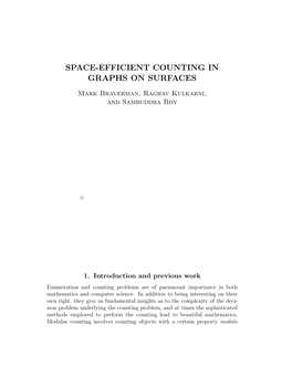 Space-Efficient Counting in Graphs on Surfaces