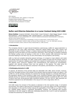 Sulfur and Chlorine Detection in a Lunar Context Using VUV-LIBS