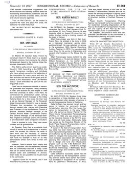 CONGRESSIONAL RECORD— Extensions of Remarks E1561 HON