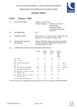 TYPE: Thruster T300