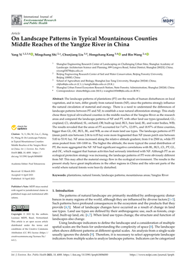On Landscape Patterns in Typical Mountainous Counties Middle Reaches of the Yangtze River in China