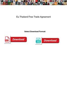 Eu Thailand Free Trade Agreement