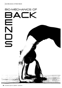 Bio-Mechanics of Back Bends