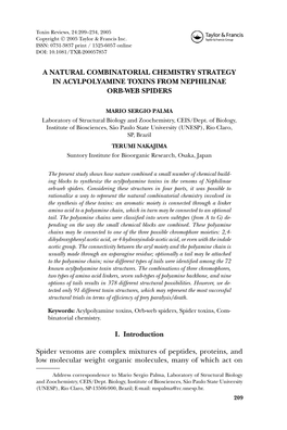 A Natural Combinatorial Chemistry Strategy in Acylpolyamine Toxins from Nephilinae Orb-Web Spiders