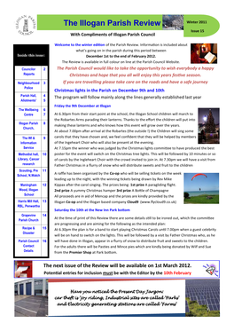 Winter 2011 Issue 15 with Compliments of Illogan Parish Council