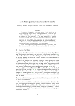 Structural Parameterizations for Boxicity