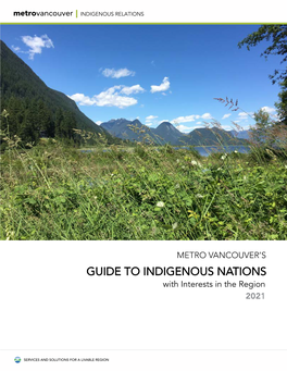 2021 Metro Vancouver's Guide to First Nation Communities