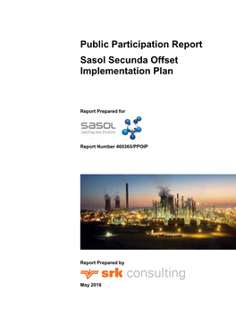 Public Participation Report Sasol Secunda Offset Implementation Plan