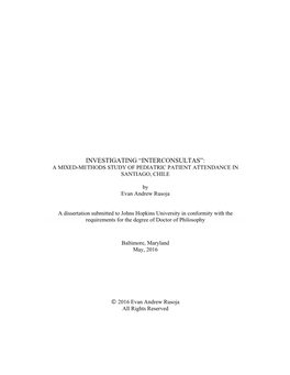 Investigating “Interconsultas”: a Mixed-Methods Study of Pediatric Patient Attendance in Santiago, Chile