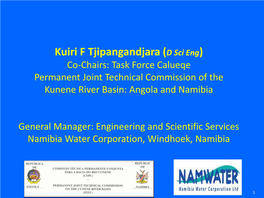 Kuiri Tjipangandjara, Namibia Water