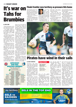 It's War on Tahs for Brumbies