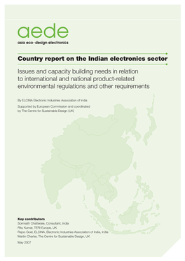 Country Report on the Indian Electronics Sector Issues And