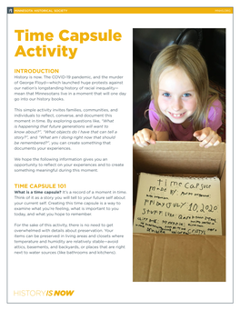 Time Capsule Activity