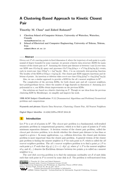 A Clustering-Based Approach to Kinetic Closest Pair