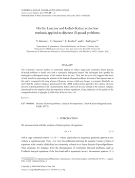 On the Lanczos and Golub–Kahan Reduction Methods Applied to Discrete Ill-Posed Problems