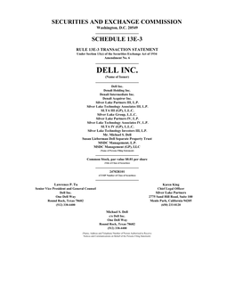 DELL INC. (Name of Issuer)