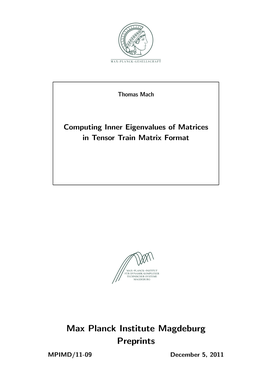 Computing Inner Eigenvalues of Matrices in Tensor Train Matrix Format