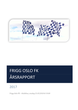 Frigg OFK Årsberetning 2017