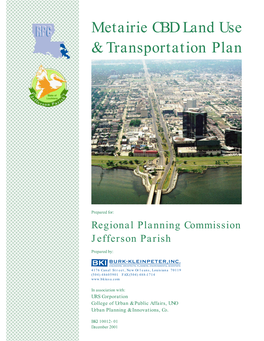 Metairie CBD Land Use & Transportation Plan