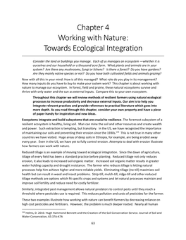 Chapter 4 Working with Nature: Towards Ecological Integration