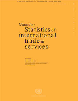 Manual on Statistics of International Trade in Services