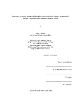 Assessment of Aquifer Mixing and Salinity Intrusion in the North-Western Sahara Aquifer System: a Hydrogeochemical Analysis- Algeria, Tunisia