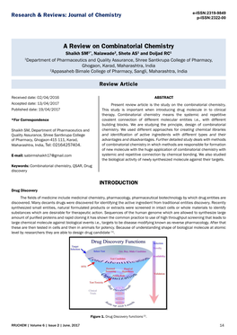 A Review on Combinatorial Chemistry