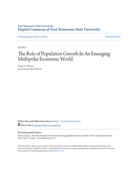 The Role of Population Growth in an Emerging Multipolar Economic World. Casey C