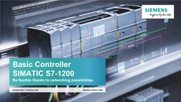 Basic Controller SIMATIC S7-1200