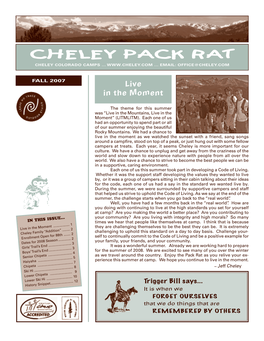 Cheley Pack Rat Cheley Colorado Camps