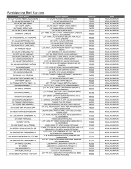 Participating Shell Stations