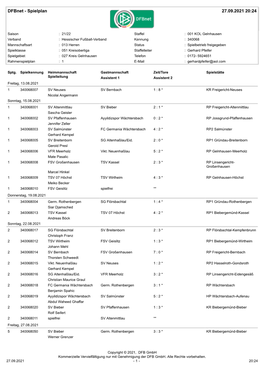 Dfbnet - Spielplan 27.09.2021 20:24